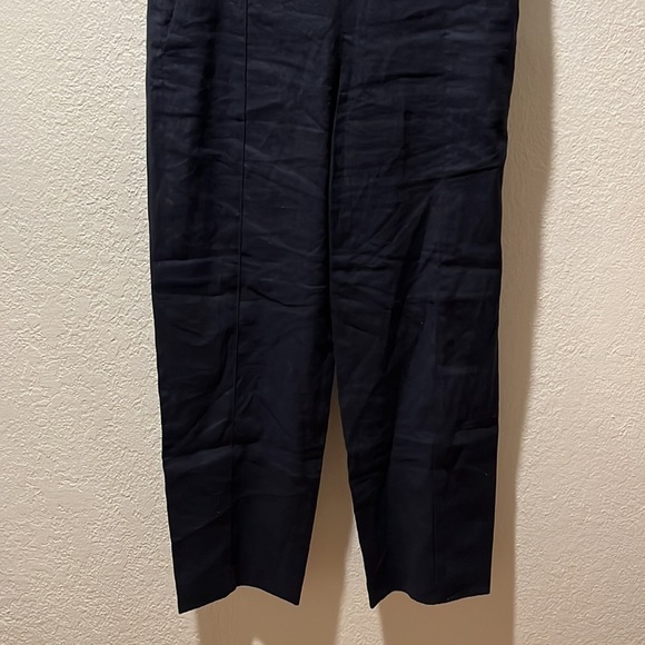 Vince Linen-Blend Tapered Pull-On Pant, Marina - XS - Picture 6 of 12